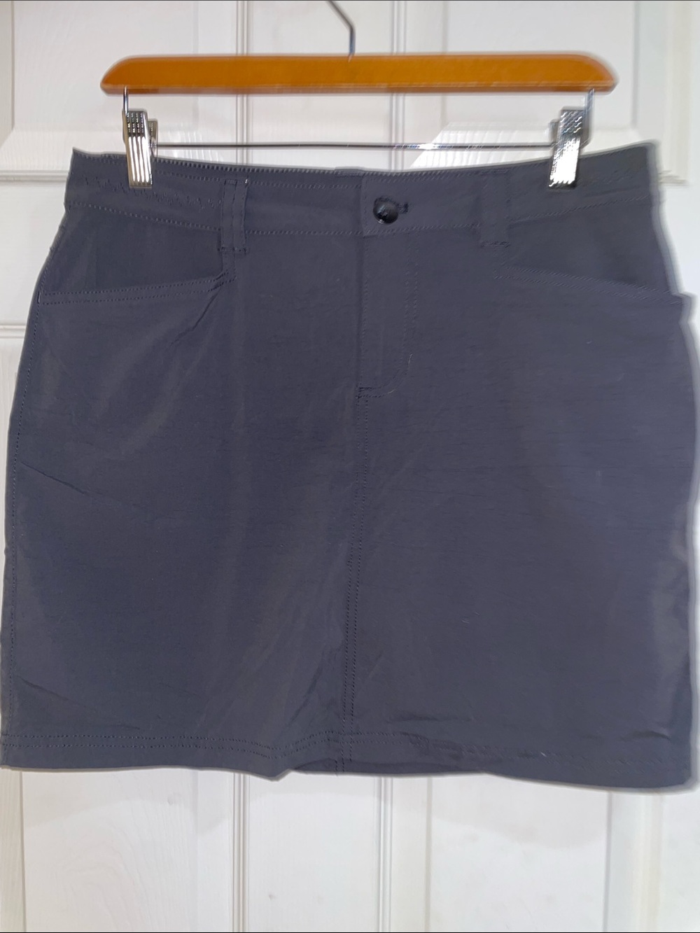 Eddie Bauer Charcoal Gray Casual Mini Skirt